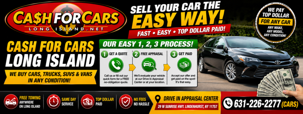 Cash For Cars Long Island - Sell Your Car The Easy Way